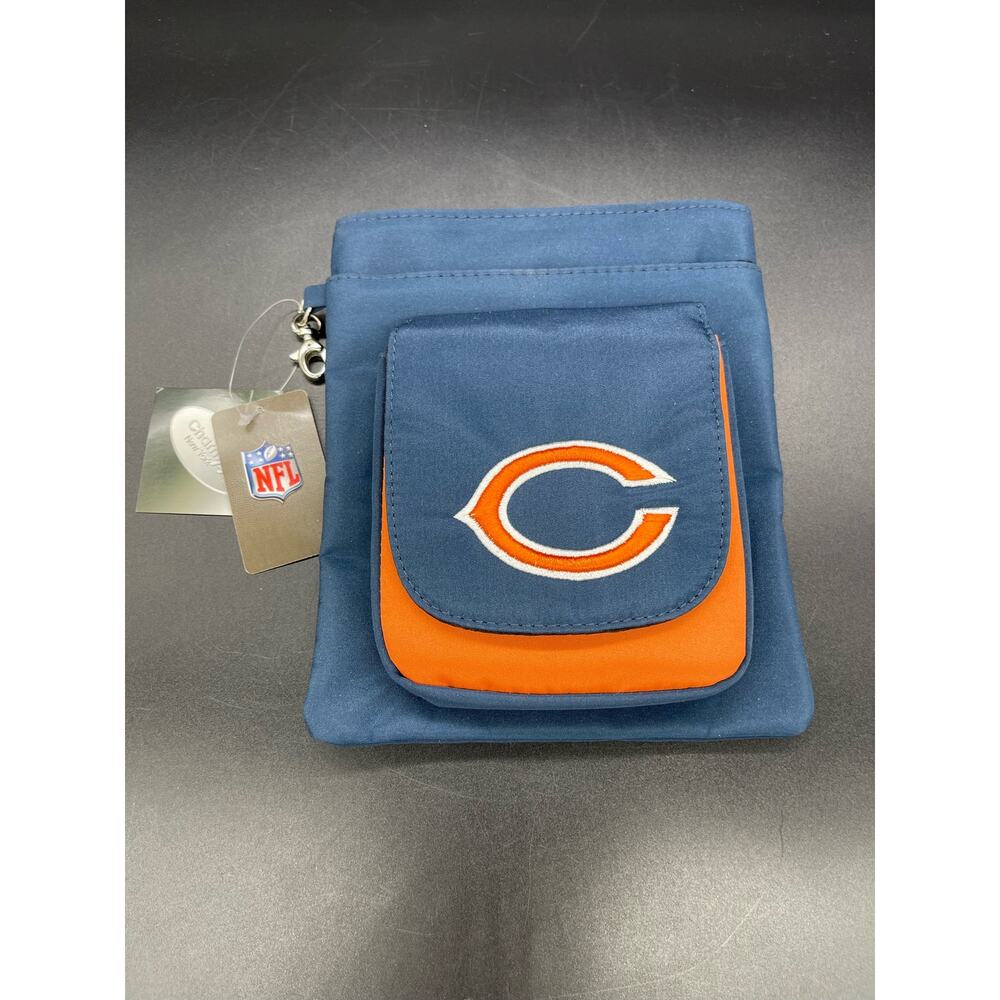 NFL Chicago Bears Charm 14 Pro-FAN-ity Travel Bag Purse 8" x 6.5" Missing Strap